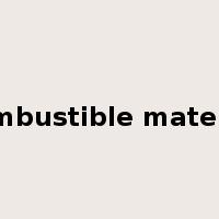 combustible material是什么意思