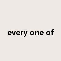 every one of是什么意思