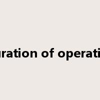 Duration of operation是什么意思