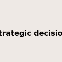 strategic decision是什么意思