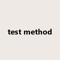 test method是什么意思