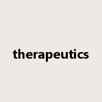 therapeutics是什么意思