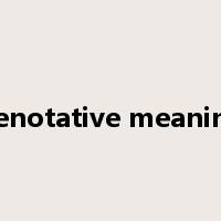 denotative meaning是什么意思