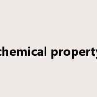 chemical property是什么意思
