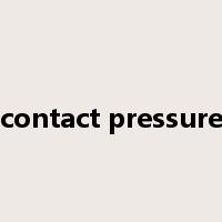 contact pressure是什么意思