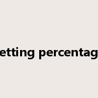 setting percentage是什么意思