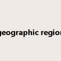geographic region是什么意思