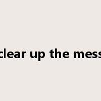clear up the mess是什么意思