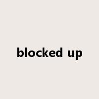 blocked up是什么意思