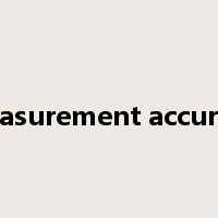 measurement accuracy是什么意思
