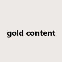 gold content是什么意思