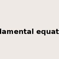 fundamental equations是什么意思