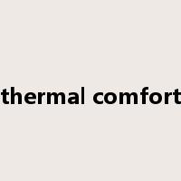 thermal comfort是什么意思
