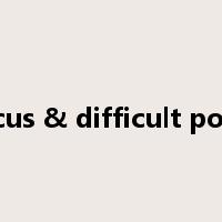 focus & difficult point是什么意思