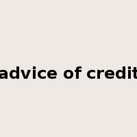 advice of credit是什么意思
