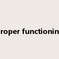 proper functioning是什么意思