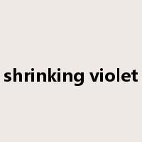 shrinking violet是什么意思