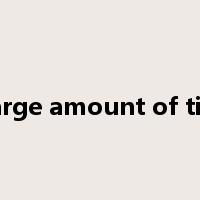 a large amount of time是什么意思