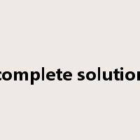 complete solution是什么意思