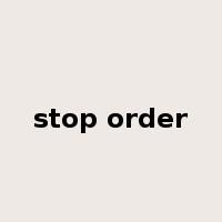 stop order是什么意思