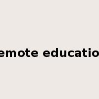 remote education是什么意思