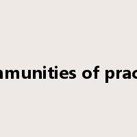 communities of practice是什么意思