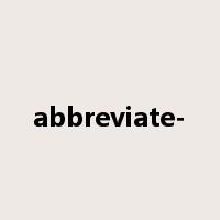 abbreviate-是什么意思