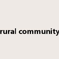rural community是什么意思