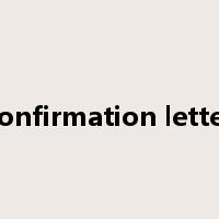 confirmation letter是什么意思