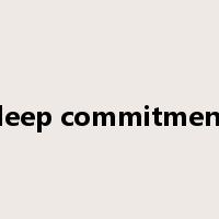 deep commitment是什么意思