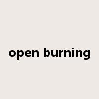 open burning是什么意思
