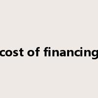 cost of financing是什么意思