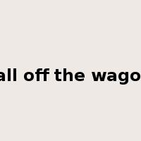 fall off the wagon是什么意思