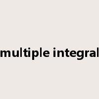 multiple integral是什么意思