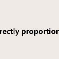 directly proportional是什么意思