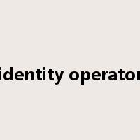 identity operator是什么意思