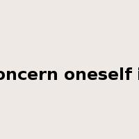 concern oneself in是什么意思
