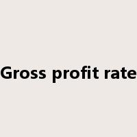 Gross profit rate是什么意思