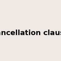 cancellation clause是什么意思