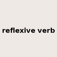 reflexive verb是什么意思