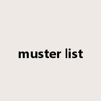 muster list是什么意思