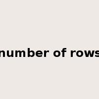 number of rows是什么意思
