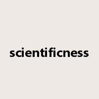 scientificness是什么意思