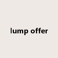 lump offer是什么意思