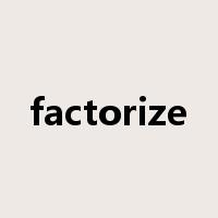 factorize是什么意思