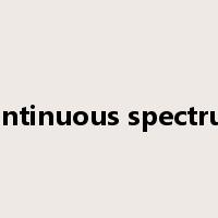 Continuous spectrum是什么意思