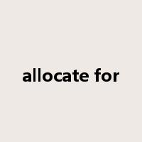 allocate for是什么意思
