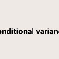 conditional variance是什么意思