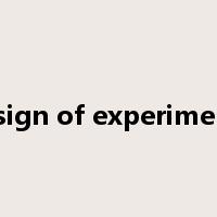 design of experiments是什么意思