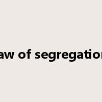 law of segregation是什么意思